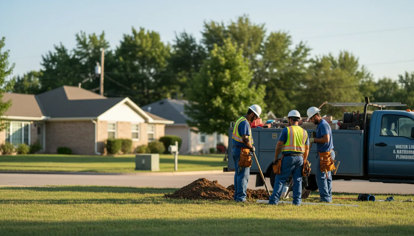 Residential water line and bathroom plumbing service in Merrill, IA